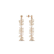 Bone Model Natural Pearl Earring