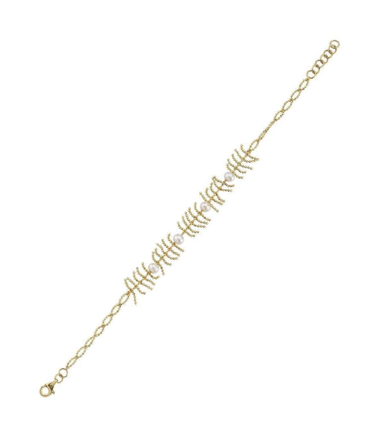 Bone Model Natural Pearl Bracelet