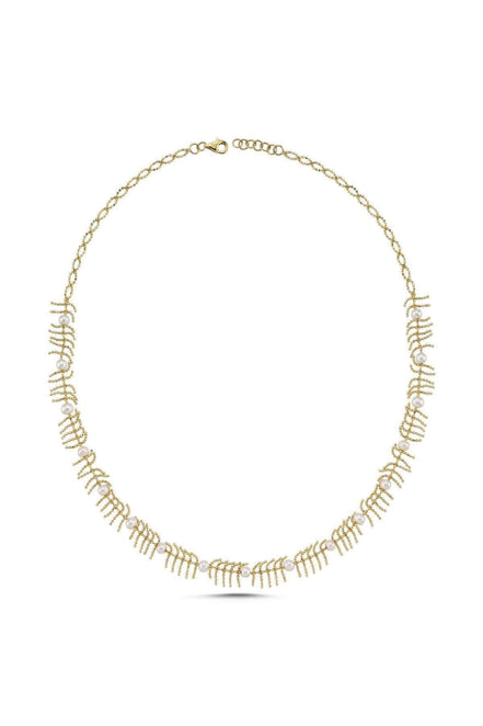 Bone Model Natural Pearl Necklace