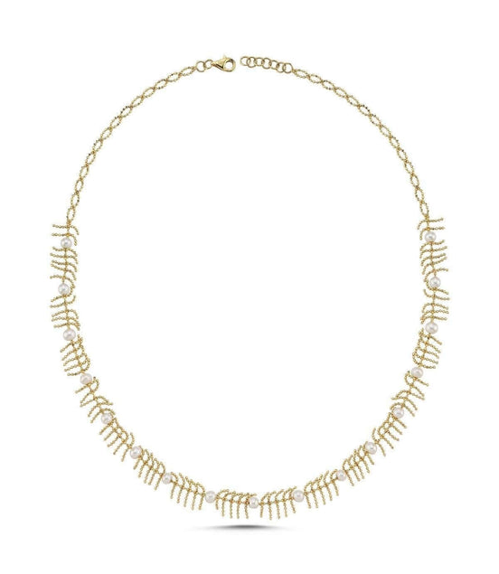 Bone Model Natural Pearl Necklace