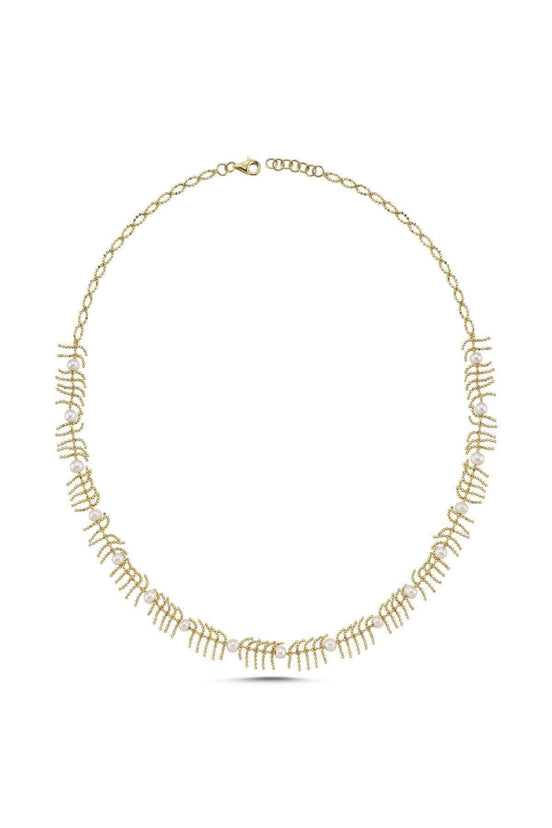 Bone Model Natural Pearl Necklace