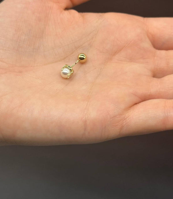 Tragus Doğal İnci Çift Taraflı Top Piercing | | Birinci1926