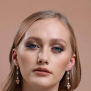 Triangle Dorica Bead Natural Pearl Earring