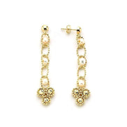 Triangle Dorica Bead Natural Pearl Earring