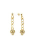 Triangle Dorica Bead Natural Pearl Earring