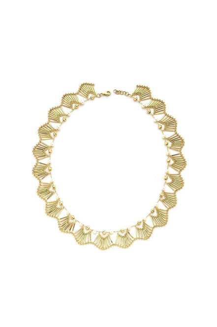 Yelpaze Design Natural Pearl Necklace