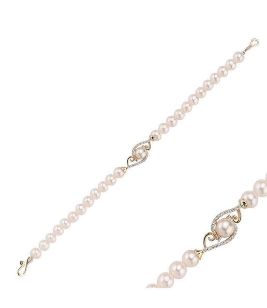 Zirkon Taşlı Doğal İnci Bileklik | | Birinci1926