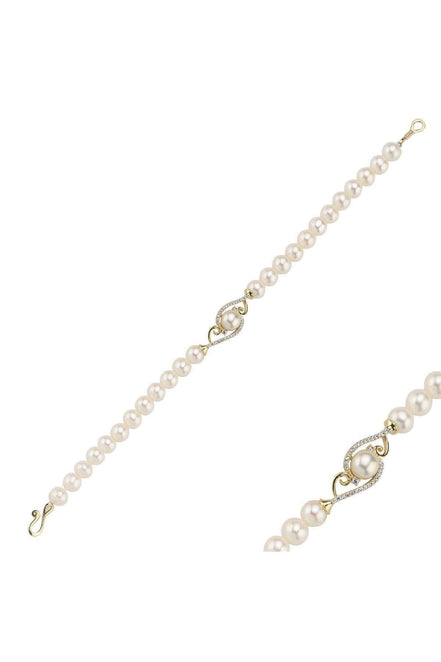 Zirkon Taşlı Doğal İnci Bileklik | | Birinci1926