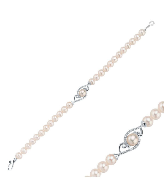 Zirkon Taşlı Doğal İnci Bileklik | | Birinci1926