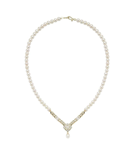 Baget Taşlı Doğal İnci Kolye | | Birinci1926