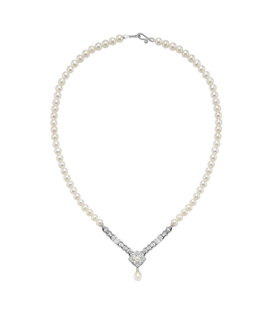 Baget Taşlı Doğal İnci Kolye | | Birinci1926