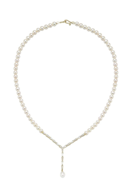 Baget Zirkon Taşlı Doğal İnci Kolye | | Birinci1926