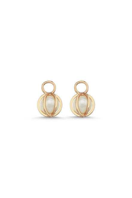 Large Cyclic Natural Pearl Earring