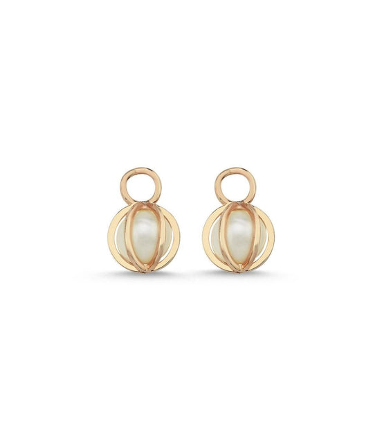 Large Cyclic Natural Pearl Earring