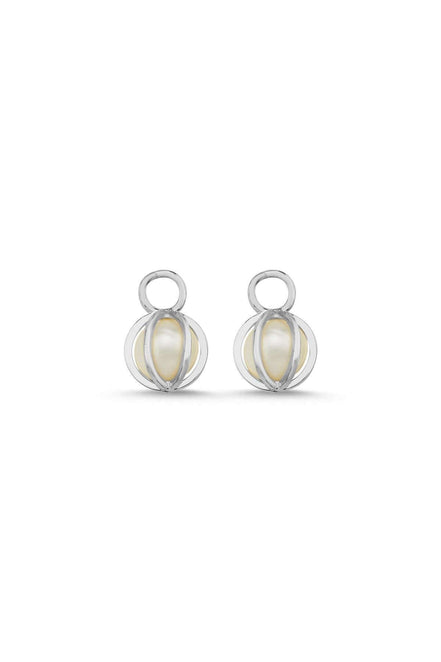 Large Cyclic Natural Pearl Earring