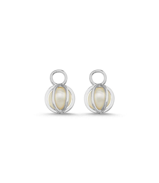 Large Cyclic Natural Pearl Earring