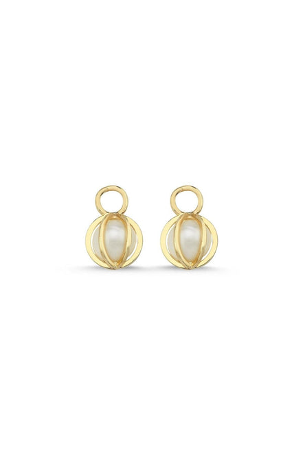 Large Cyclic Natural Pearl Earring