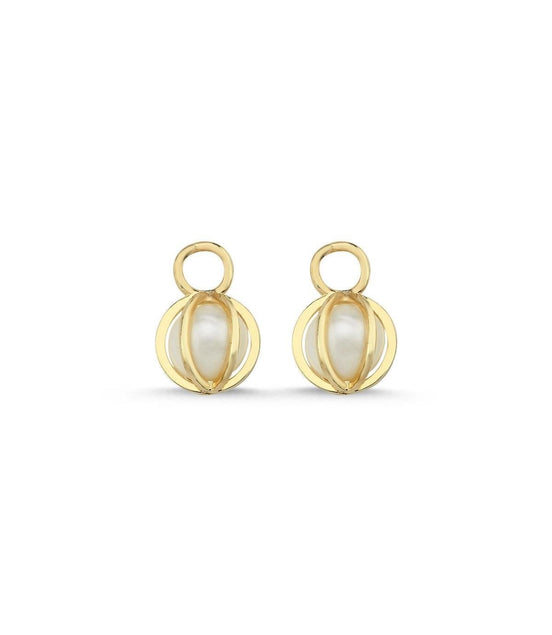 Large Cyclic Natural Pearl Earring