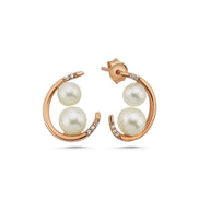 Double Natural Pearl Earring