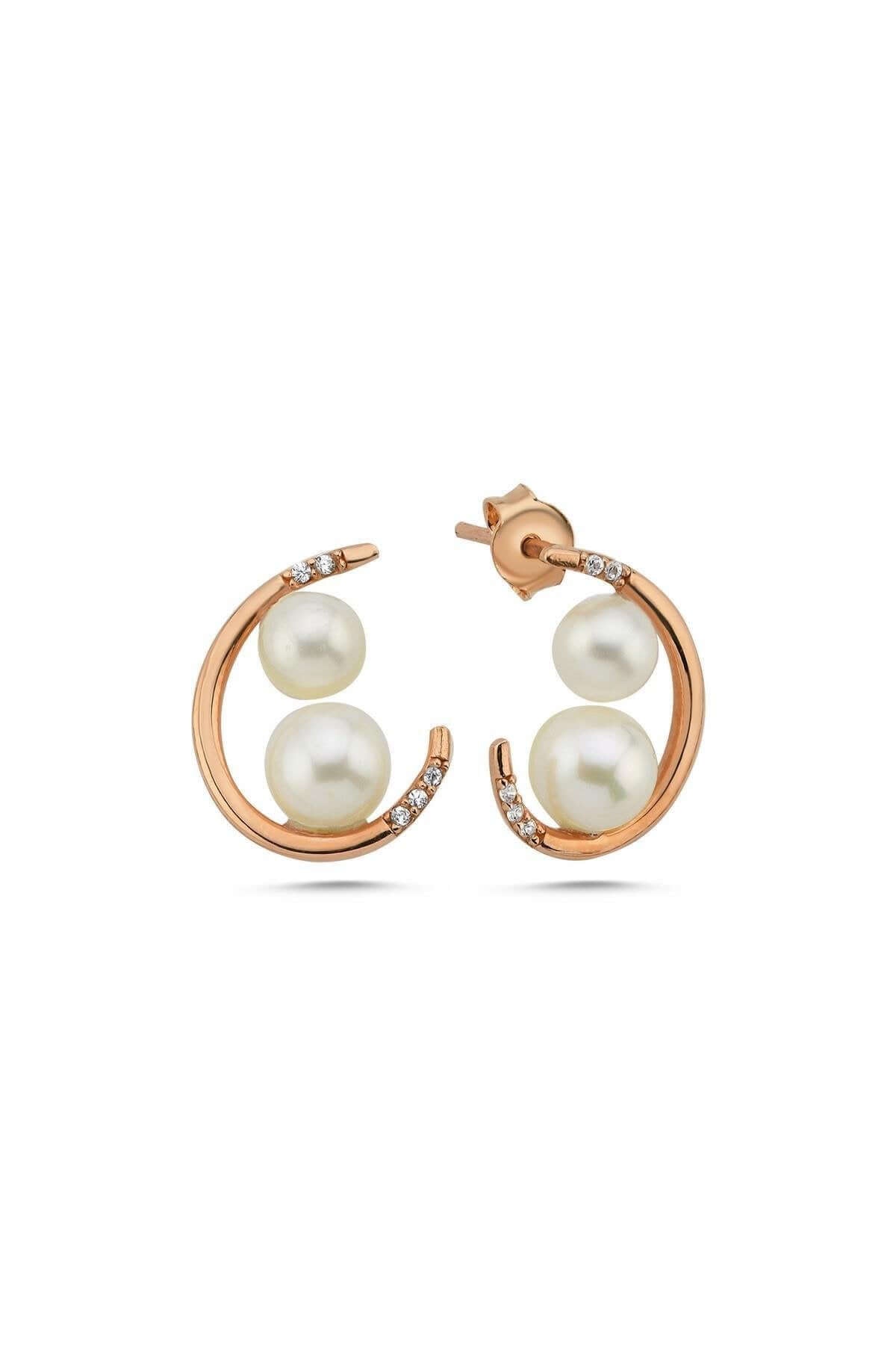 Double Natural Pearl Earring