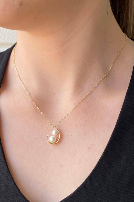 Double Natural Pearl Necklace