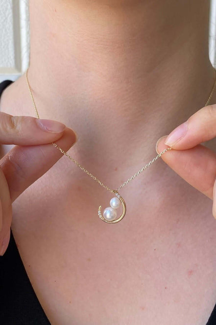 Double Natural Pearl Necklace
