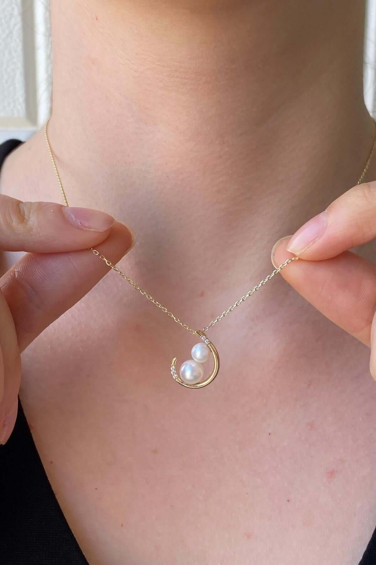 Double Natural Pearl Necklace