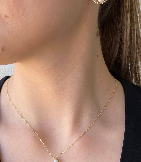 Double Natural Pearl Earring Necklace Double Set