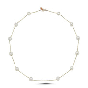 Crispy Natural Pearl Chain Necklace
