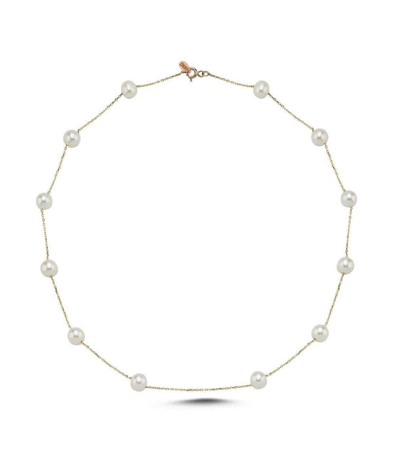 Crispy Natural Pearl Chain Necklace