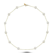 Crispy Natural Pearl Chain Necklace