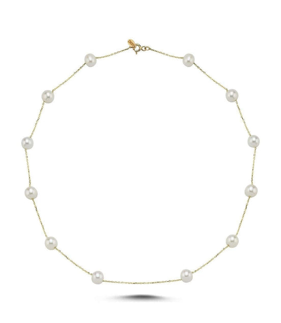 Crispy Natural Pearl Chain Necklace