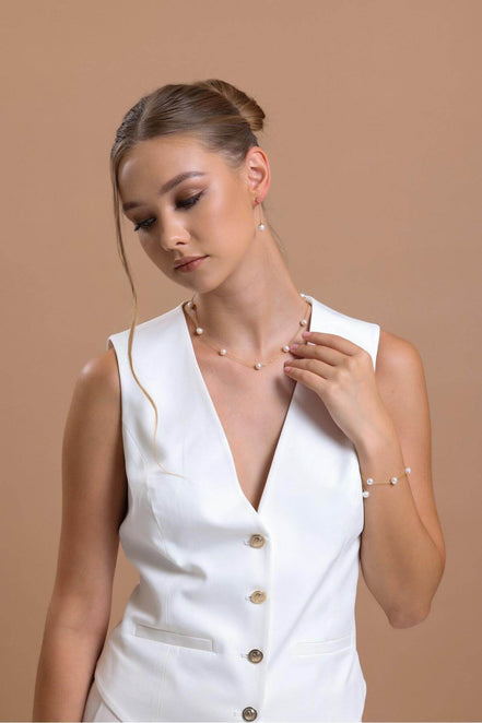 Crispy Natural Pearl Chain Necklace