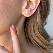 White Natural Pearl Earrings