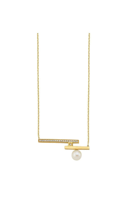 Doğal İnci Zirkon Taşlı Kolye | | Birinci1926