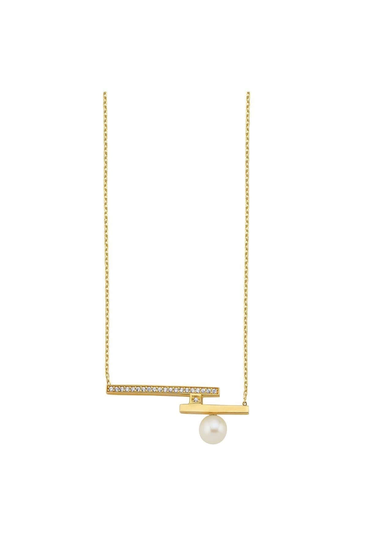 Doğal İnci Zirkon Taşlı Kolye | | Birinci1926