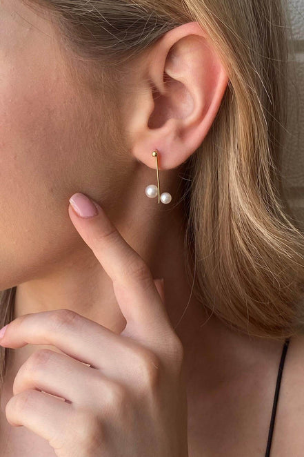 Natural Fresh Water Pearl Earring