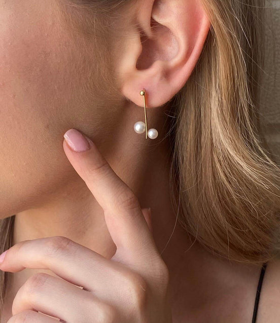 Natural Fresh Water Pearl Earring