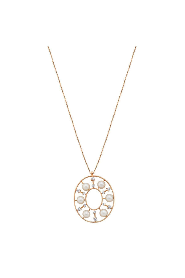 Hoop Designed Natural Pearl Necklace