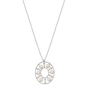 Hoop Designed Natural Pearl Necklace