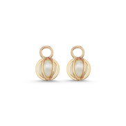 Small Hoop Cage Natural Pearl Earring
