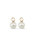 Small Hoop Dangling Charm Natural Pearl Earring