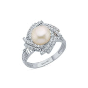 Wind Rose Natural Pearl Ring