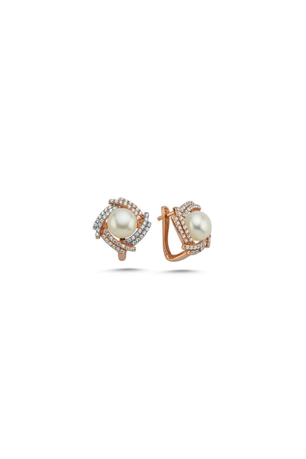 Wind Rose Natural Pearl Earring