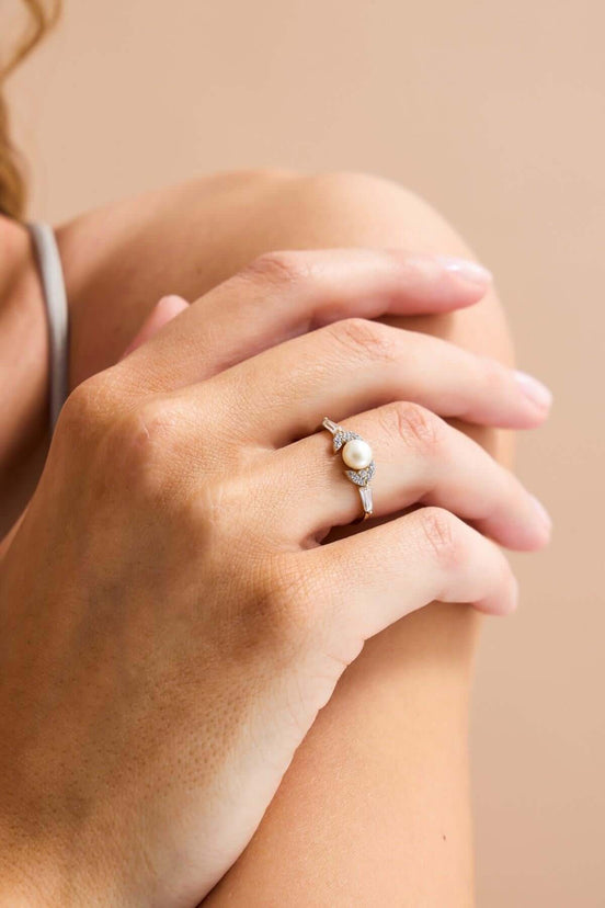 Yaprak Modelli Doğal İnci Yüzük | | Birinci1926