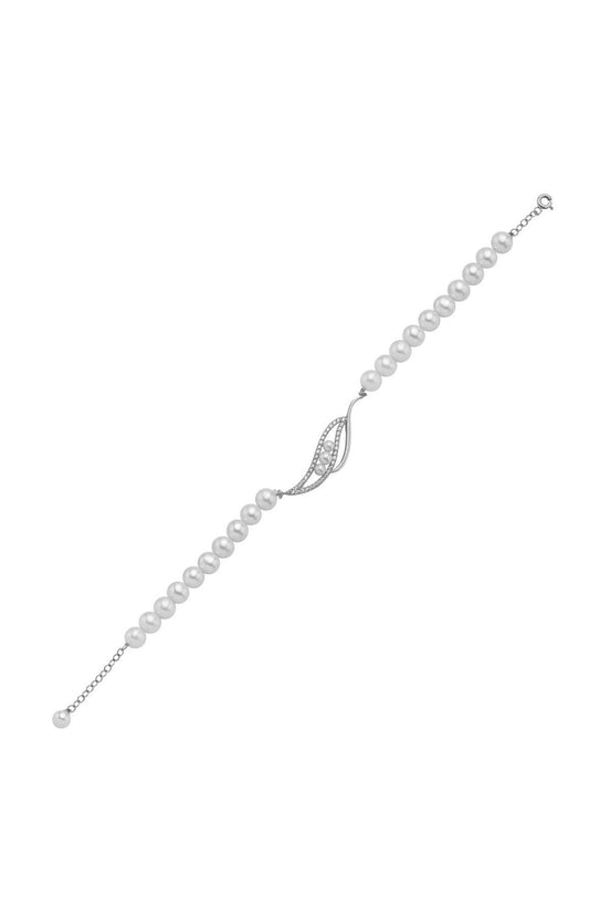 Yaprak Taşlı Doğal İnci Bileklik | | Birinci1926