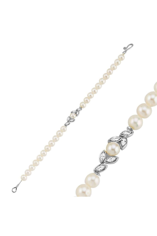 Yaprak Taşlı Doğal İnci Bileklik | | Birinci1926