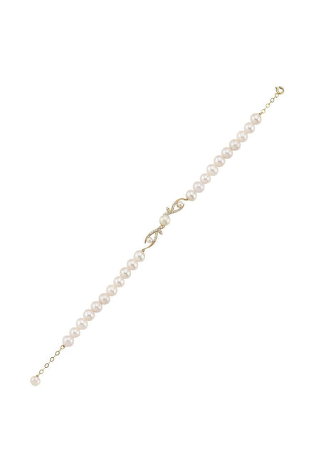 Yaprak Taşlı Doğal İncili Bileklik | | Birinci1926