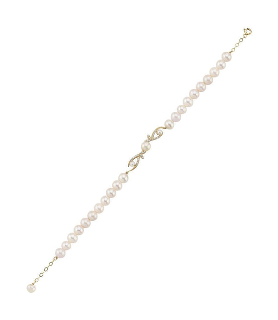 Yaprak Taşlı Doğal İncili Bileklik | | Birinci1926