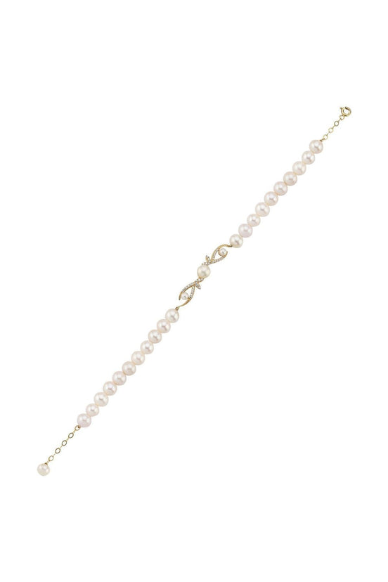 Yaprak Taşlı Doğal İncili Bileklik | | Birinci1926